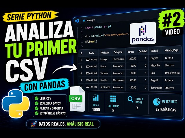 📊 Analyze Your First CSV with Pandas | Python for Data Science #2
