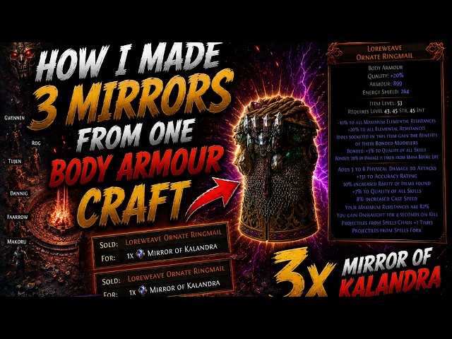 How I made 3 Mirrors from one Body Armour Craft Poe2-0.5