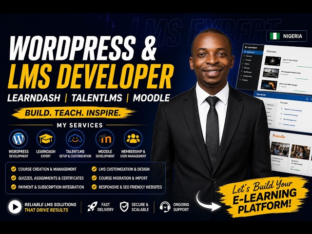 WordPress & LearnDash Developer Portfolio | Moodle & TalentLMS Expert Upwork Intro Video