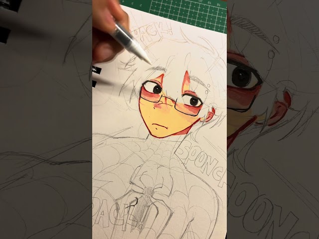 Estuve probando los plumones acrílicos de Ohuhu❤️ ❤️#art #spiderman #ohuhu #sketchbook #artist