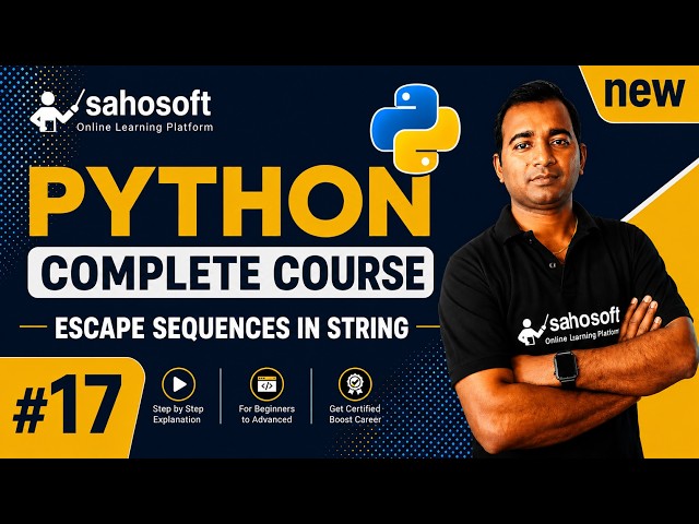 Escape Sequences in String in Python  | Python AI based | Complete Python course Series 2026 #python