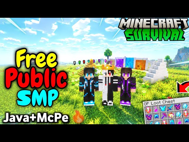 🪵 New Best Public Survival SMP Server For Minecraft 🔥 | Java + PE | 24/7 Online | Free To Join 😱
