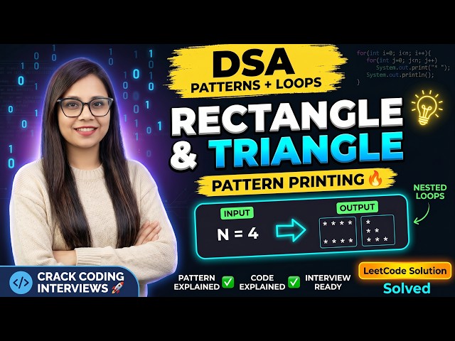 Rectangle & Triangle Pattern in Java | Most Asked DSA Pattern Question 🔥 #dsa #java #interviewprep