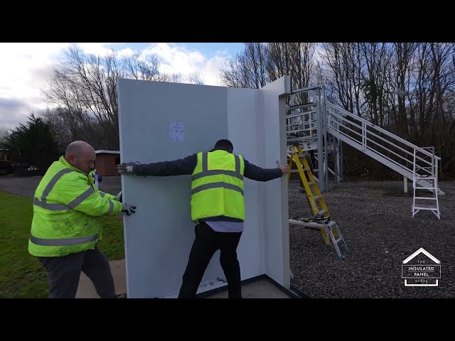 Insulated Panel Garden Room test build - Wall Installation