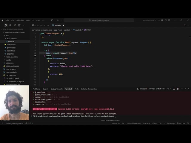 Build a Serverless Contact Form with Next.js API Routes and Vercel | Day 28