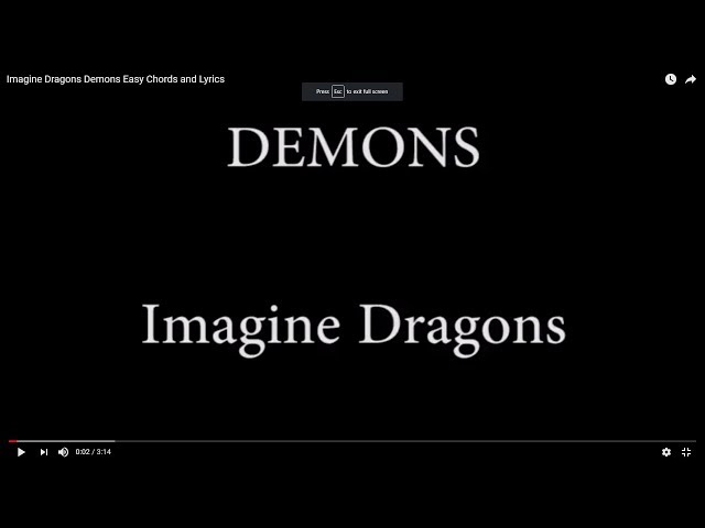 Imagine Dragons   Demons Easy Chords and Lyrics (3rd)