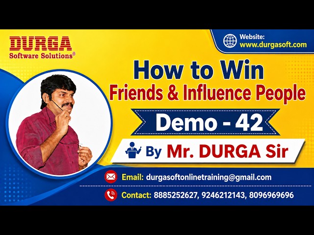 How to Win Friends & Influence People tutorials || by Mr. DURGA Sir On 12-09-2026 @7AM (IST)