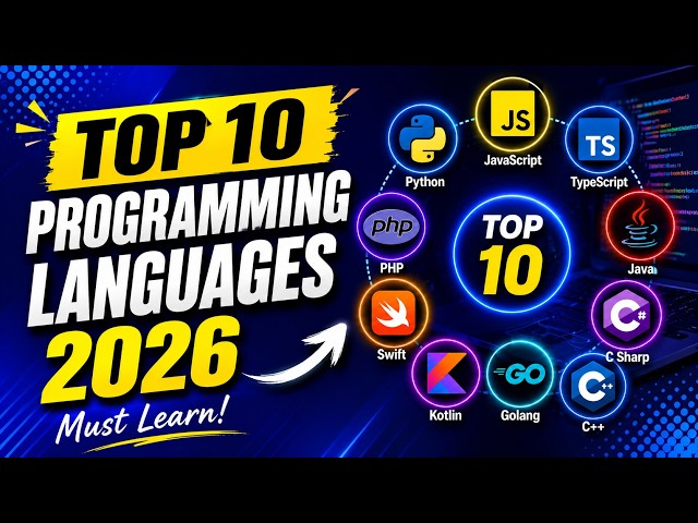 Top 10 Programming Languages to Learn in 2026 🚀 | Most Popular Coding Skills for High-Paying Jobs