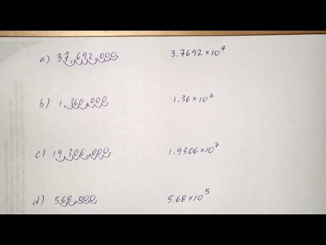 Convert Decimal Notation to Scientific Notation 031