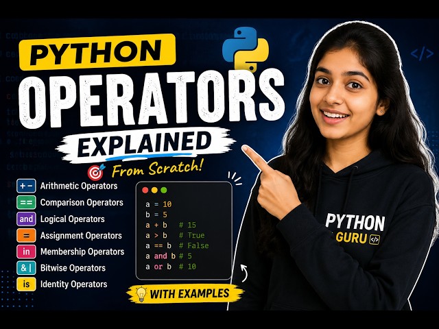🐍 Python Operators Explained from Scratch! 💻🎯 Perfect for Python beginners!