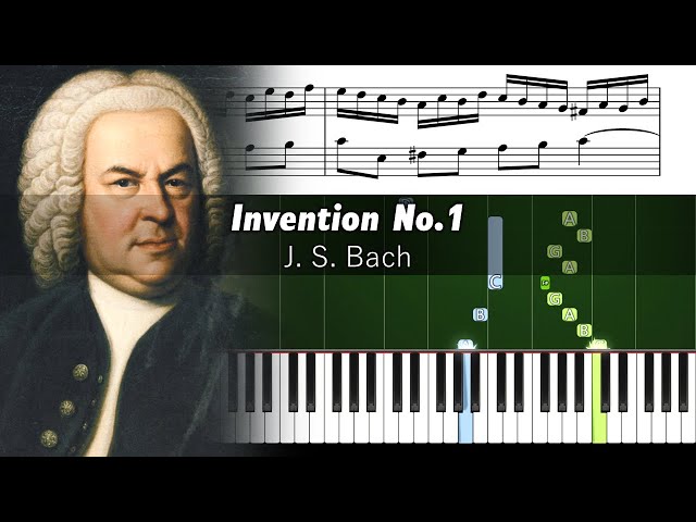 Bach - Invention No. 1 in C Major, BWV 772 - Piano Tutorial with Sheet Music