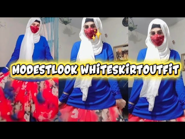 3 Easy Hijab Tutorials with a Skirt! ✨ | How to Style a White Skirt Outfit | Modest Styling Guide 🤍