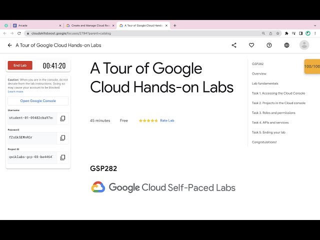 A Tour of Google Cloud Hands-on Labs || #qwiklabs || #GSP282 ||  [With Explanation🗣️]