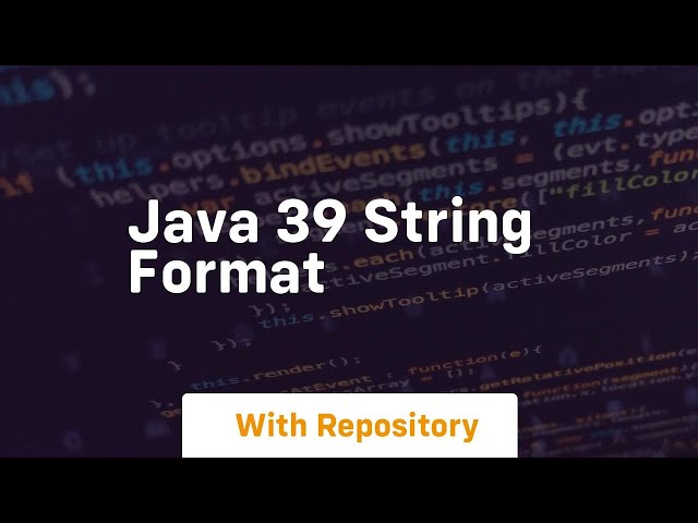 Java 39 string format