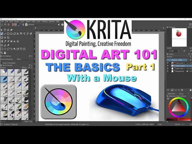 How to Use Krita with a Mouse for Beginners.  Digital Art for Beginners in 2026  #krita #digitalart