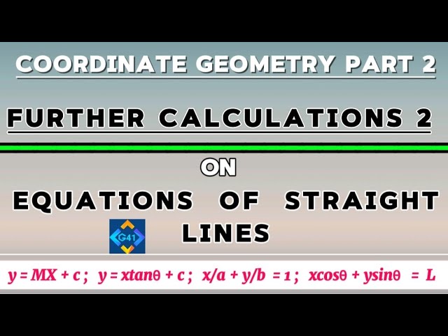 COORDINATE GEOMETRY || MORE SOLVED QUESTIONS 5–11 || MAT 102