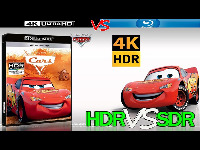 Cars 2006 HDR ANALYSIS 4K UHD Blu Ray REVIEW vs 1080p BD SDR 100nits #TRUE_DIFFERENCE