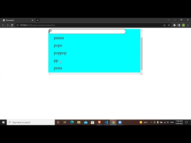 Autocomplete Suggestions On Input Field | HTML, CSS & Javascript || famous interview questions