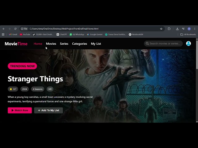 Movie Time - Full-Stack API Demonstration | Rietal Gharib