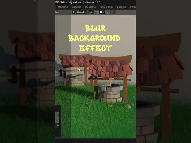 Blur Background Effect in Blender #tutorial #blender