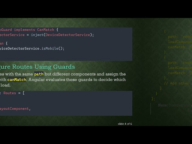 Loading Angular Route Components Based on Device Type Using CanMatch Guards