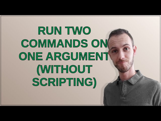 Unix: Run two commands on one argument (without scripting)