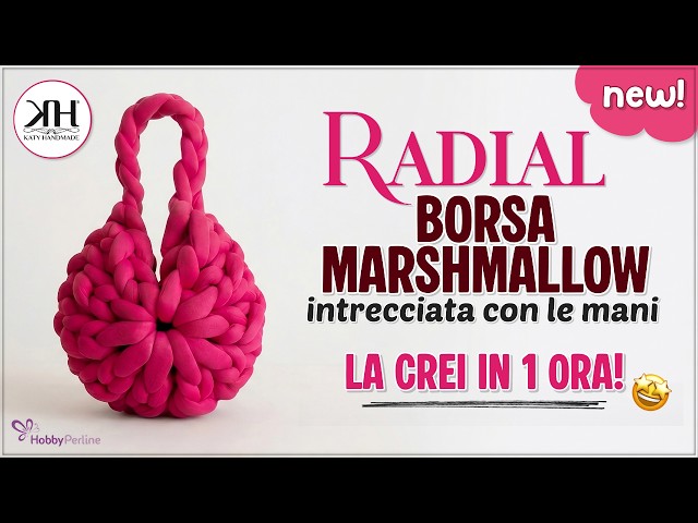 HAND-WOVEN "Radial" BAG 🩷 Easy Crochet Tutorial with Marshmallow Yarn 🧶