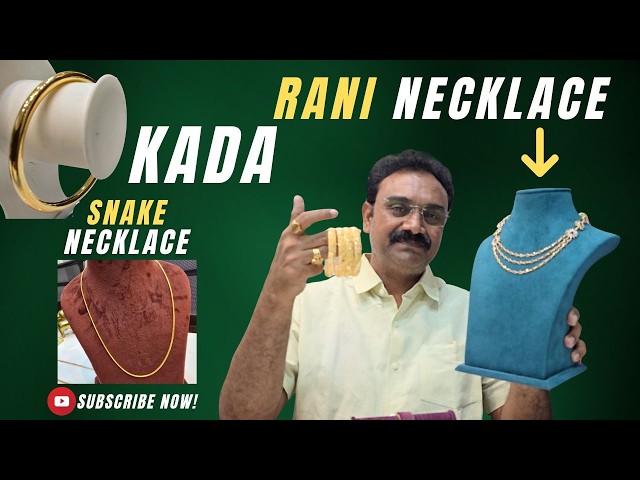 Latest Daily Wear Gold Jewellery|Ruby Necklace, Bangles, Kada, Ring, Snake Chain Designs|Vasus Vibes