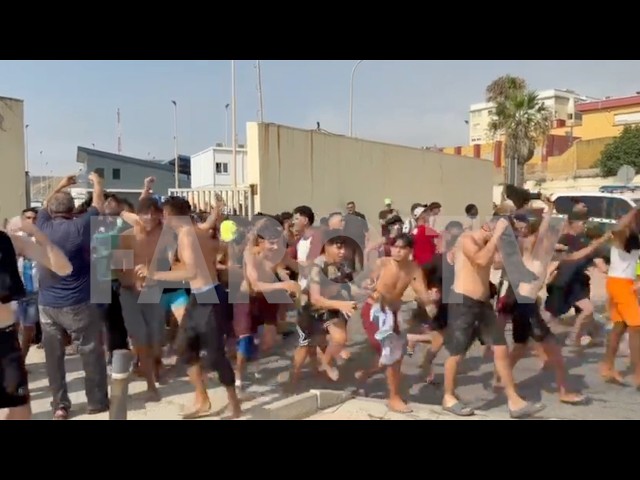 Critical Situation: Hundreds of Moroccans Escape from the Civil Guard and Flee from El Tarajal