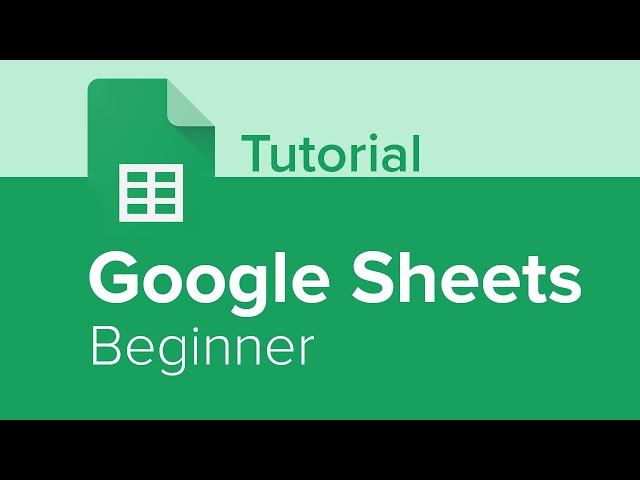 Google Sheets Beginner Tutorial