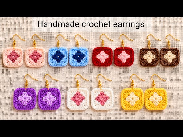 Pinterestly 🫠 Crochet Earring tutorial | Beginner friendly | DIY earring | Easy crochet Jewellery 