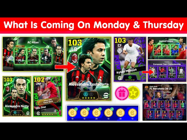 What Is Coming On Monday And Thursday In eFootball 2025 Mobile | Free Chance Deal, Free Coins