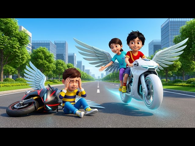 Shiva vs Rudra | Old Motorcycle vs Flying Racing Bike | Shiva Rudra Cartoon
