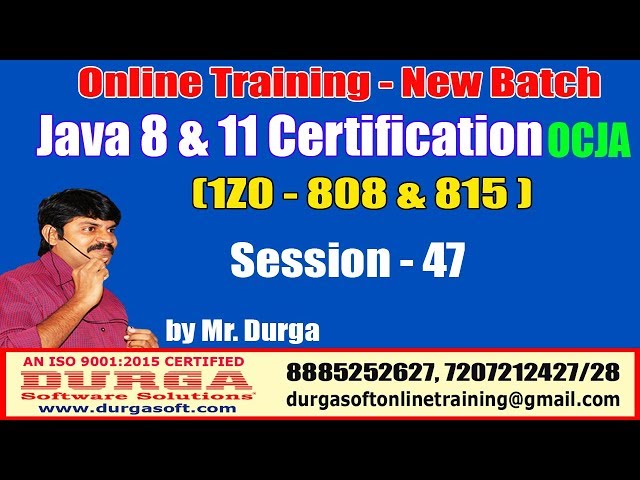 Java Certification 8 & 11 OCJA (1Z0 - 808 & 815) Session - 47 | Interfaces Definitions
