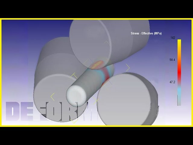 Helical rolling (three-roll skew rolling) simulation. Deform 3D | OOO NZNZ