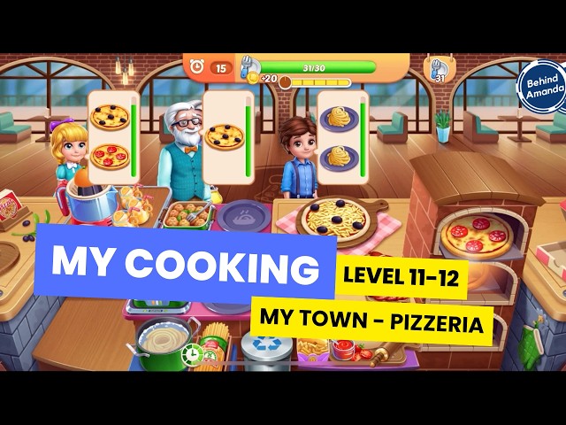 MY COOKING | MY TOWN - PIZZERIA LEVEL 11-12 WALKTHROUGH INDONESIA