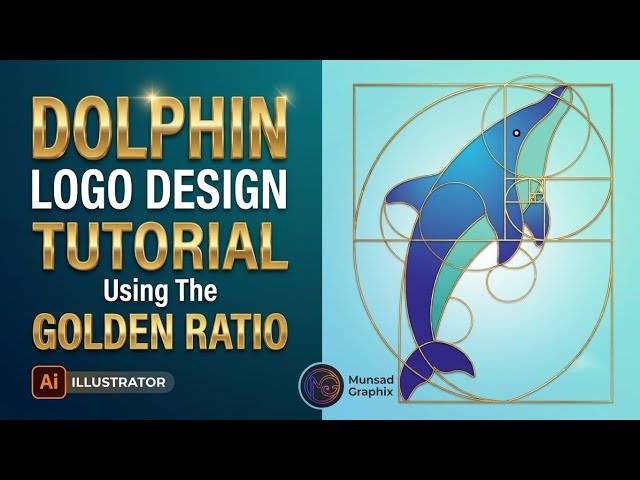 Dolphin Logo Design Tutorial Using The Golden Ratio | Adobe Illustrator