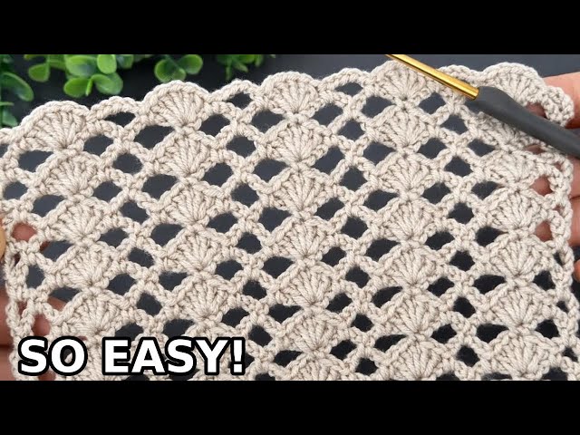 Everyone Is Crocheting This Thick Yarn Filet Pattern 😍 Super Easy Mesh Stitch