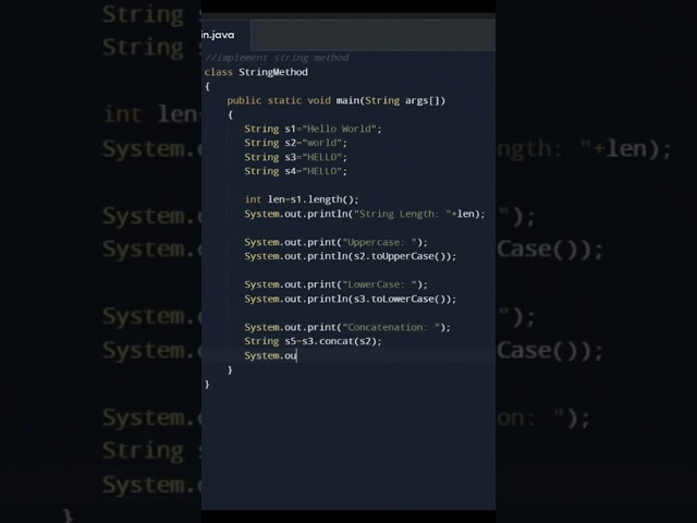 String Methods Program in Java | Program in Java | Coding for beginners | Basic program in Java