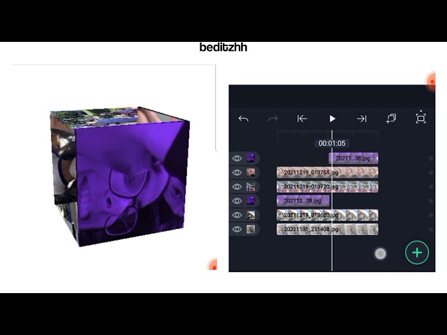 cubo 3D de vários lados no Alight Motion - beditzhh