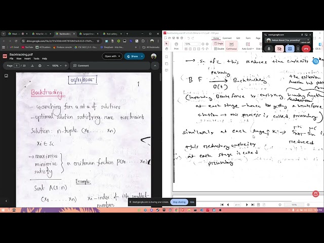 Lecture on Backtracking (N-queens, SOS) and Recurrence Relations of Rod Cutting, LCS and LIS Problem