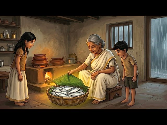 Peaceful Kerala Village Life in Monsoon Rain 🌧️ | Fresh Fish Curry & Traditional Family Dinner
