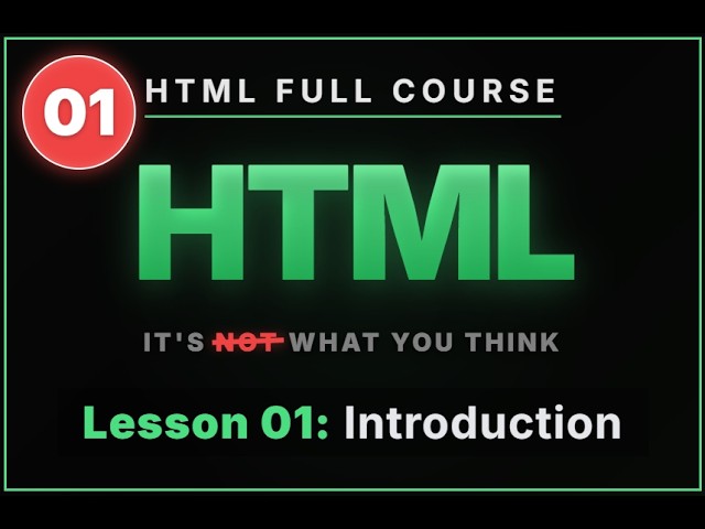 HTML Full Course - Lesson 01: Introduction (It's NOT What You Think!) -Lesson_01 | Amharic
