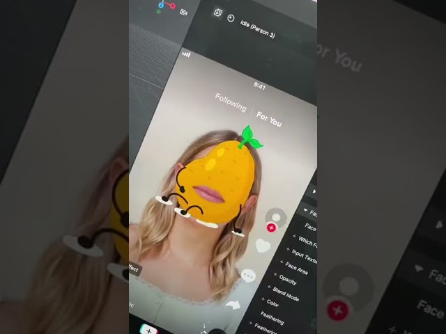 Tiktok Effect House - Making a Tiktok face filter effect with a tutorial #shorts
