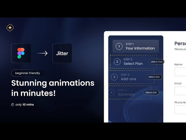 The Simplest UI/UX Animation Tool  - Figma to Jitter.video Crash Course (2024)