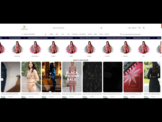 Free E-commerce Website React Tailwind Project 2026 | Full Code Download | IndyaPoshakh Live #React