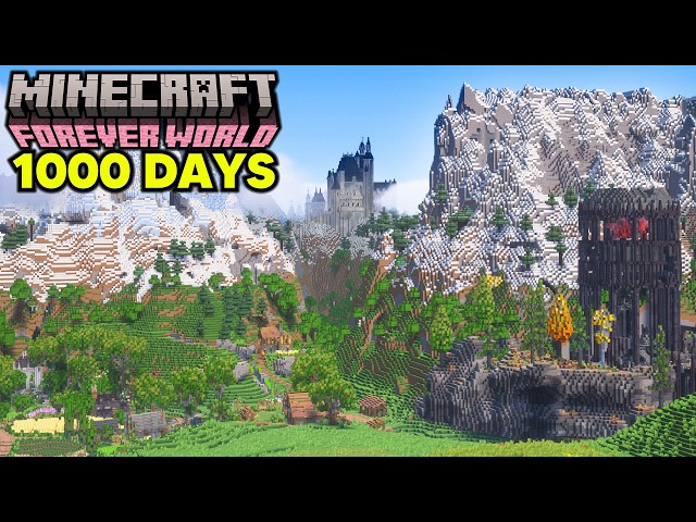 I Survived 1,000 Days in My Minecraft Forever World! [FULL MOVIE]
