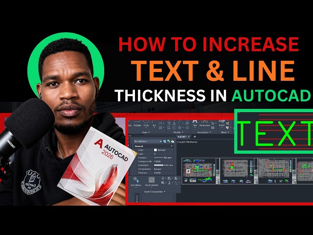 How to Increase Line and Text Thickness in AutoCAD | Line weight & Text Style Tutorial