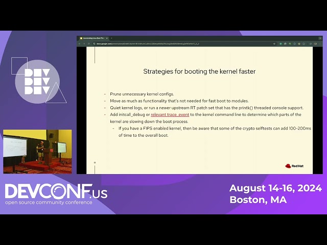 Accelerating Linux Boot Time: Techniques and Strategies for Optimal Performance - DevConf.US 2024
