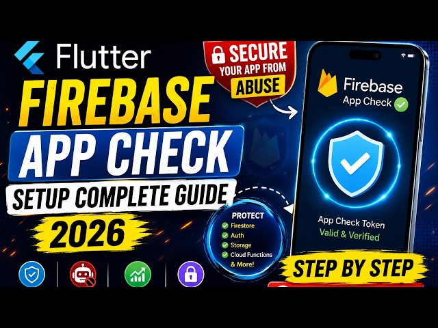Flutter Firebase App Check Setup Complete Guide 2026 | Secure Your App from Abuse
